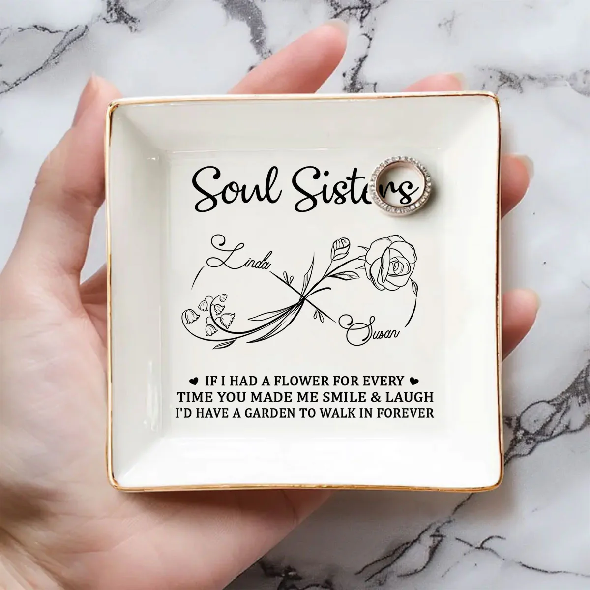 Soul Sister - Personalized Custom Jewelry Dish - Image 4
