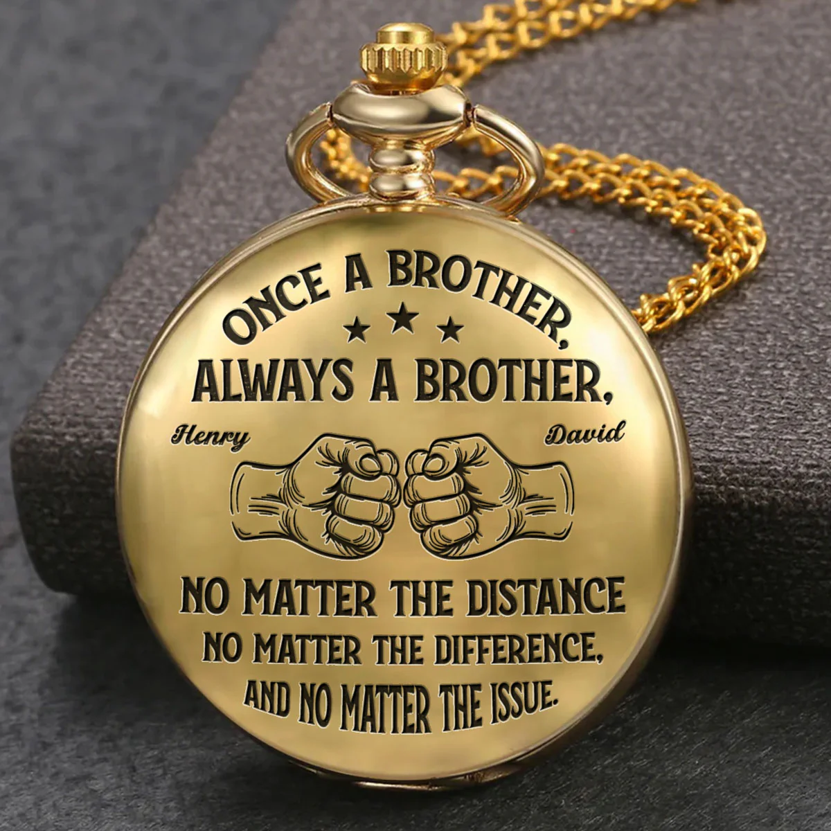 Soulmate Best Friend - Personalized Custom Pocket Watch