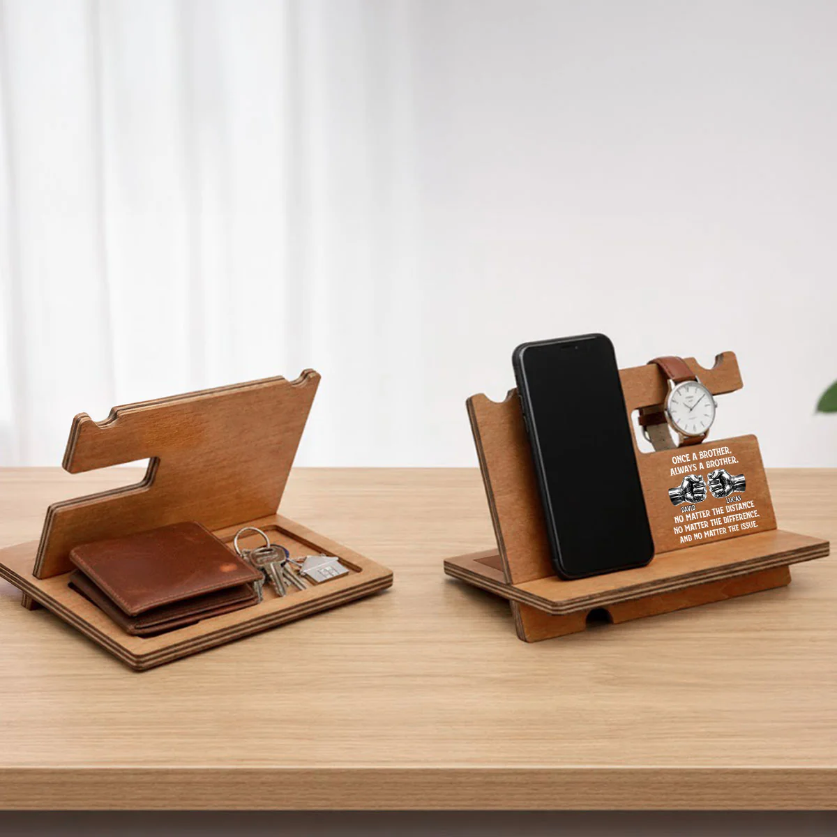 Soulmate Best Friend - Personalized Custom Wood Phone Docking Station - Image 4