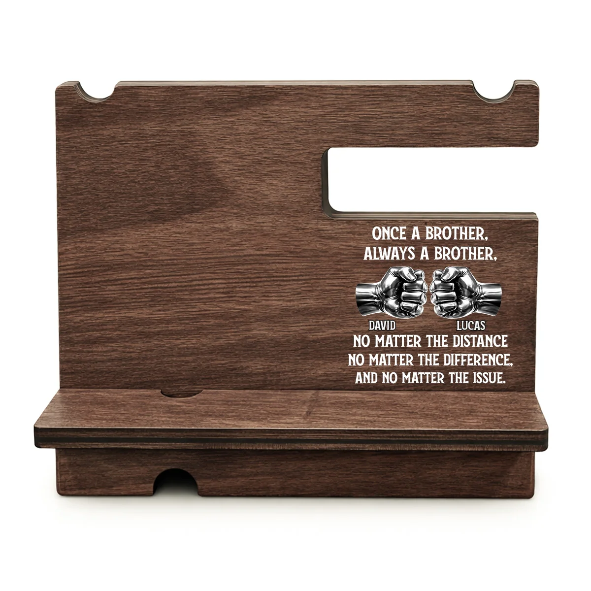 Soulmate Best Friend - Personalized Custom Wood Phone Docking Station - Image 8