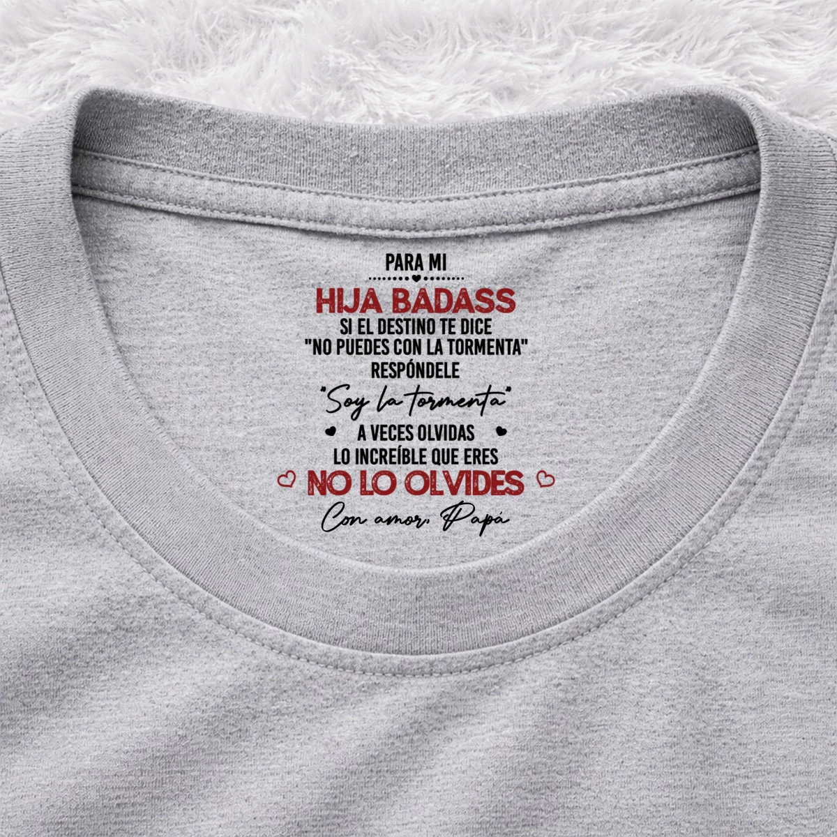 Soy la tormenta - Camiseta personalizada con estampado interior en el cuello - Image 10