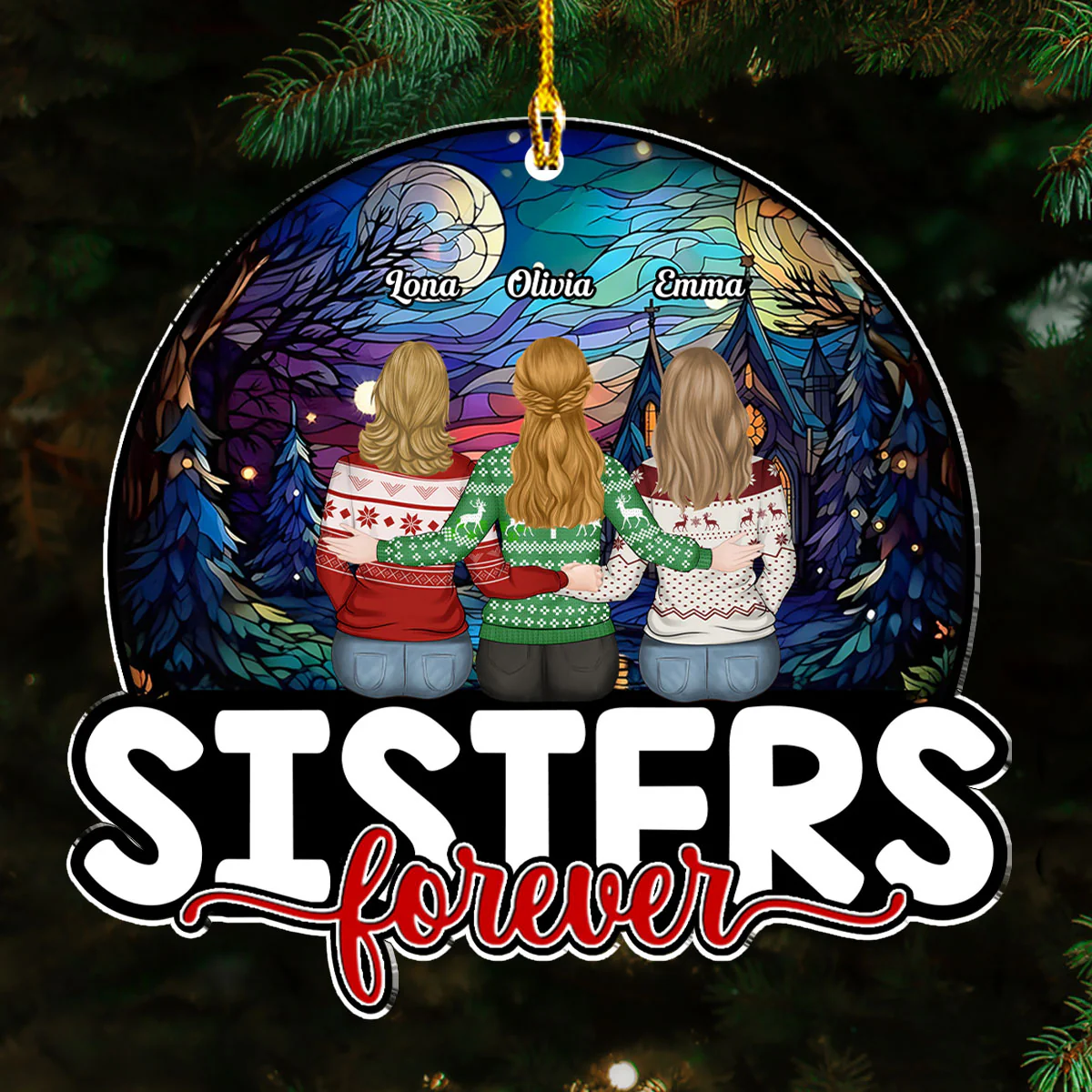 Sparkle And Shine & Fabulous - Personalized Custom Acrylic Ornament - Image 2