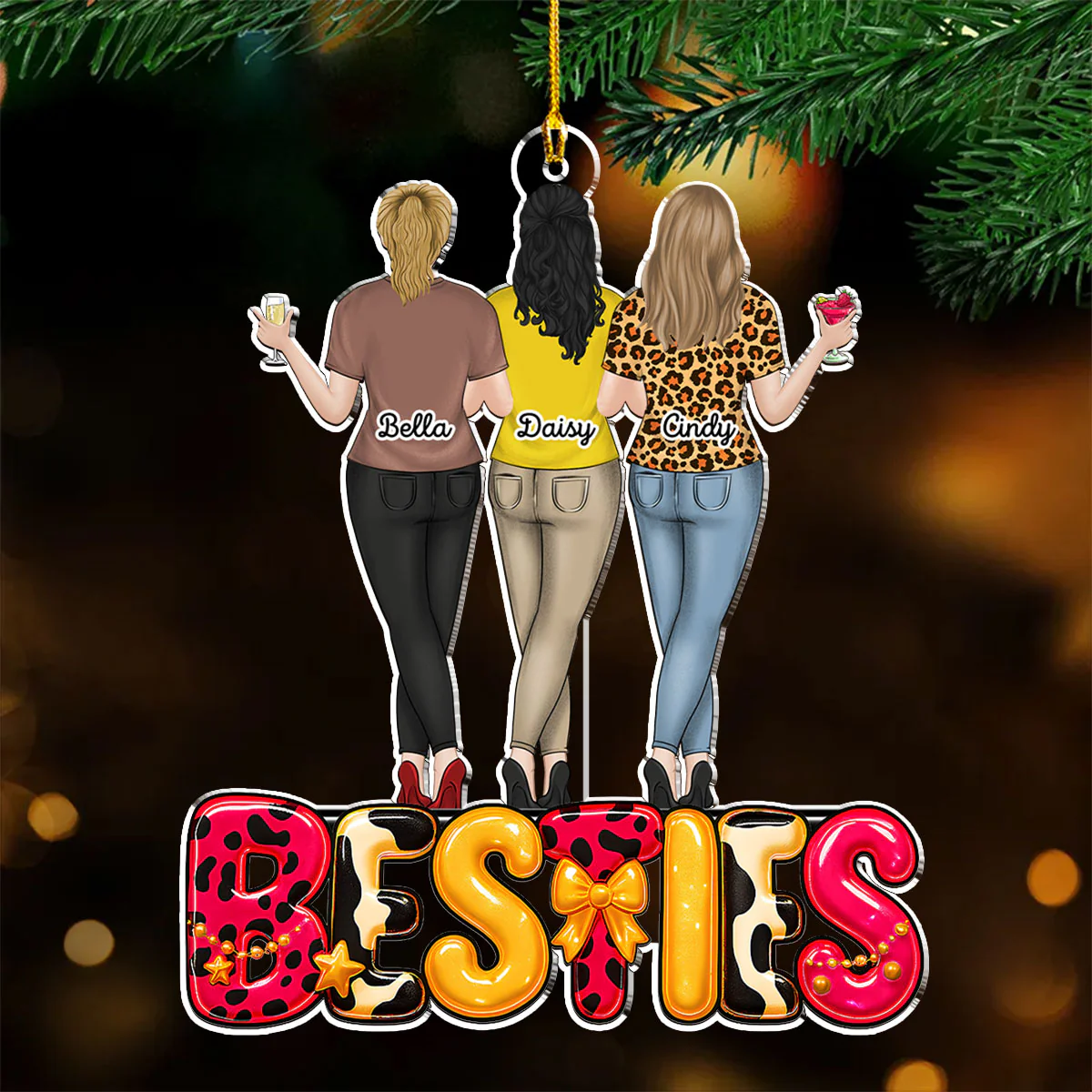 Special Friends Love - Personalized Custom Acrylic Ornament - Image 3