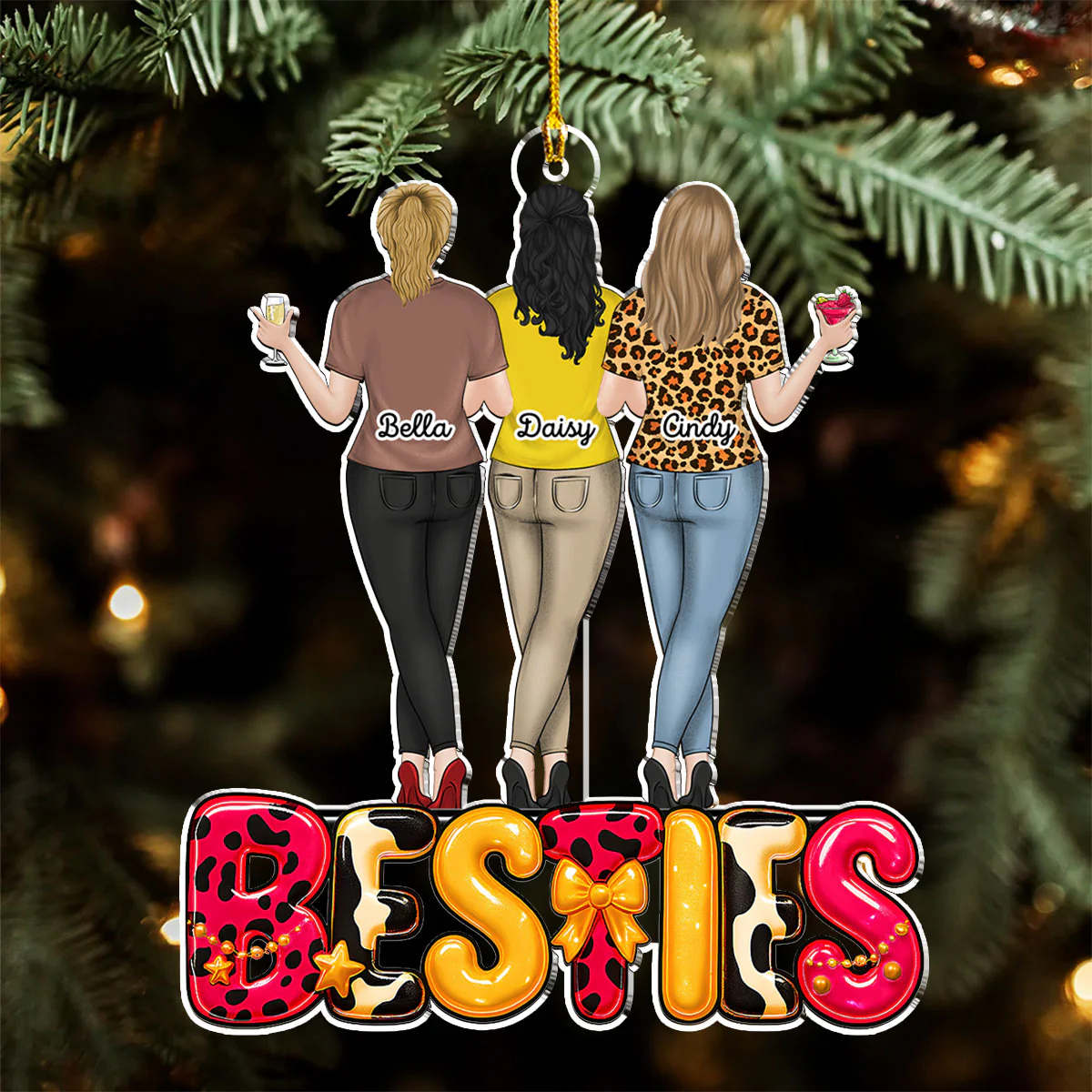 Special Friends Love - Personalized Custom Acrylic Ornament - Image 5