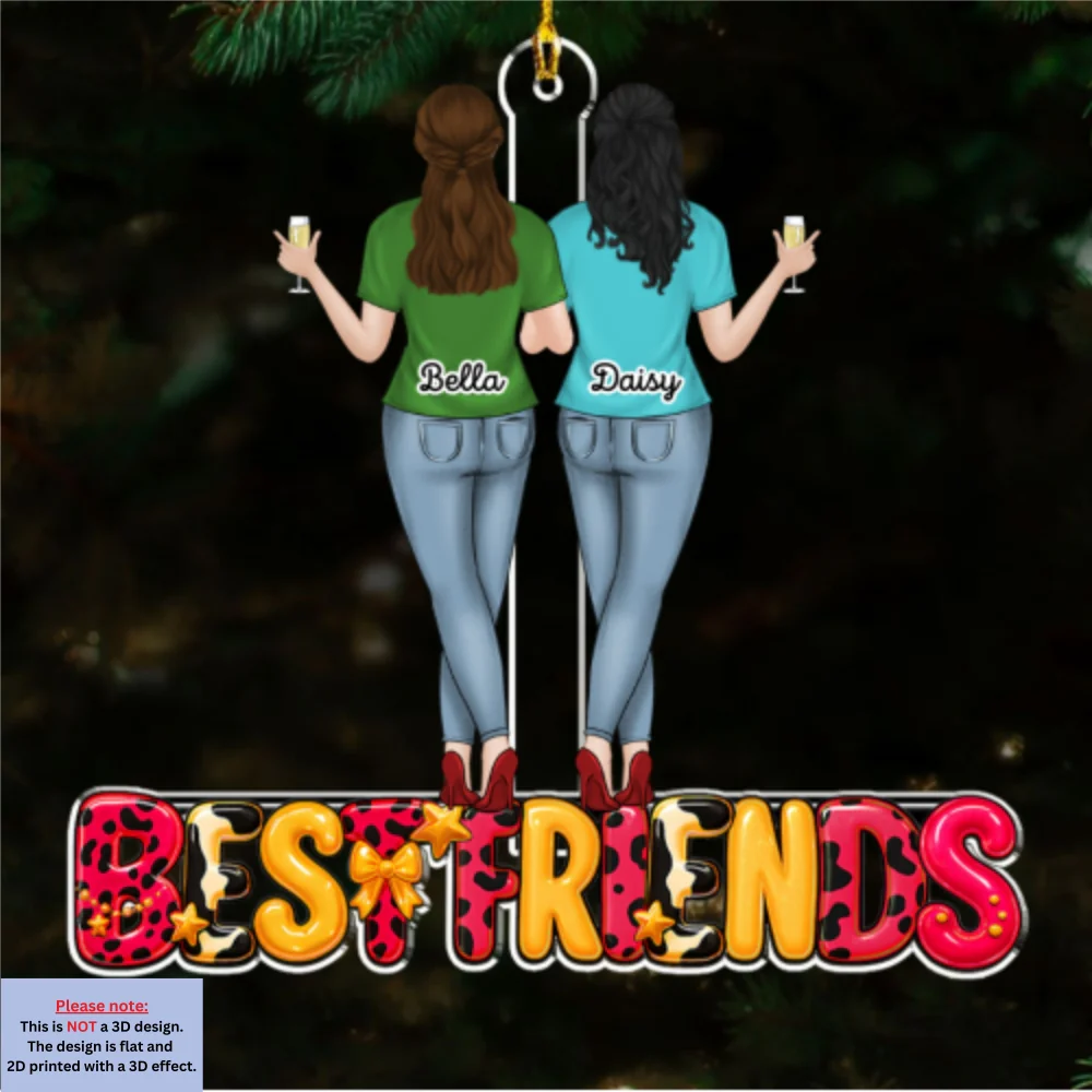 Special Friends Love - Personalized Custom Acrylic Ornament - Image 7