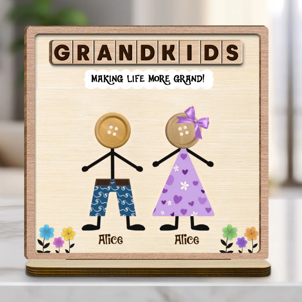 Special Moments - Personalized Custom 2-Layer Wood Plaque With Flat Base - Image 6