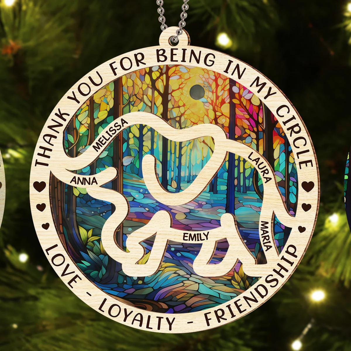 Special Part Of My Circle - Personalized Custom Suncatcher Ornament - Image 2