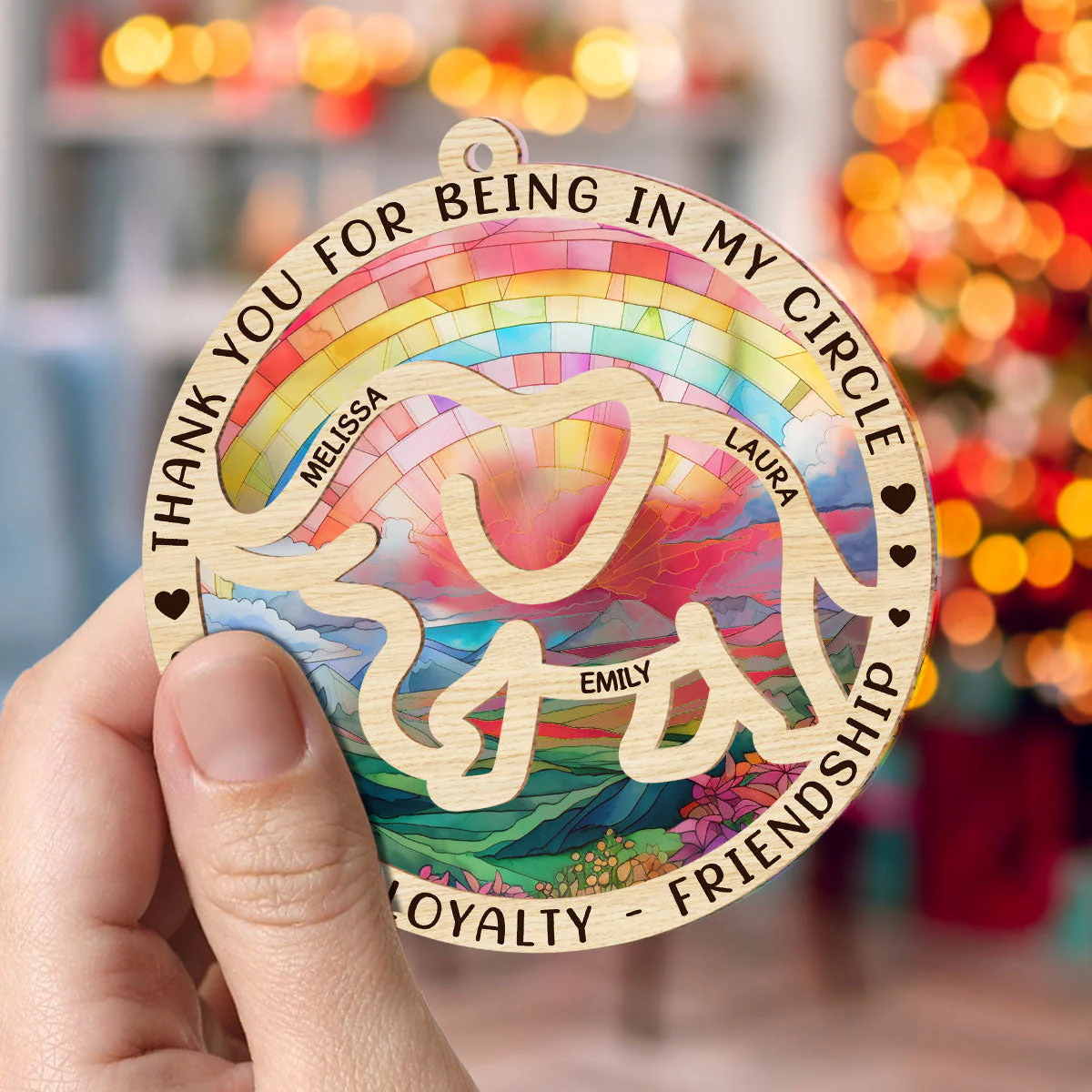 Special Part Of My Circle - Personalized Custom Suncatcher Ornament - Image 4