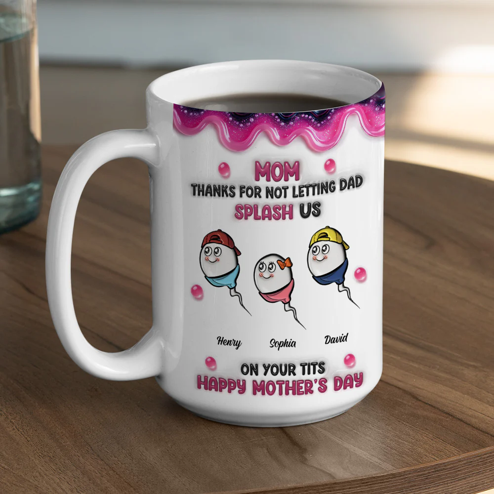 Splash Us  - Personalized Custom 3D Inflated Effect Mug - Image 4