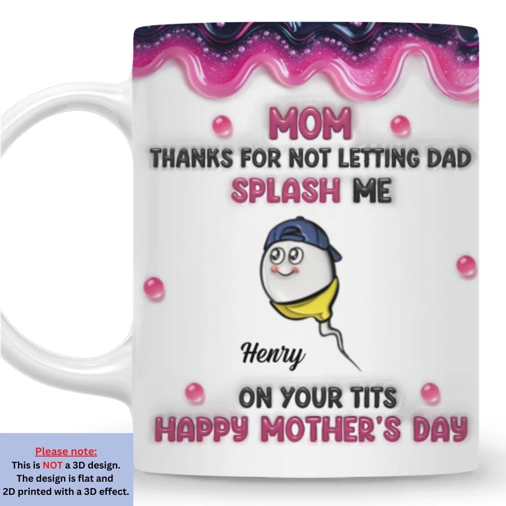 Splash Us  - Personalized Custom 3D Inflated Effect Mug - Image 6