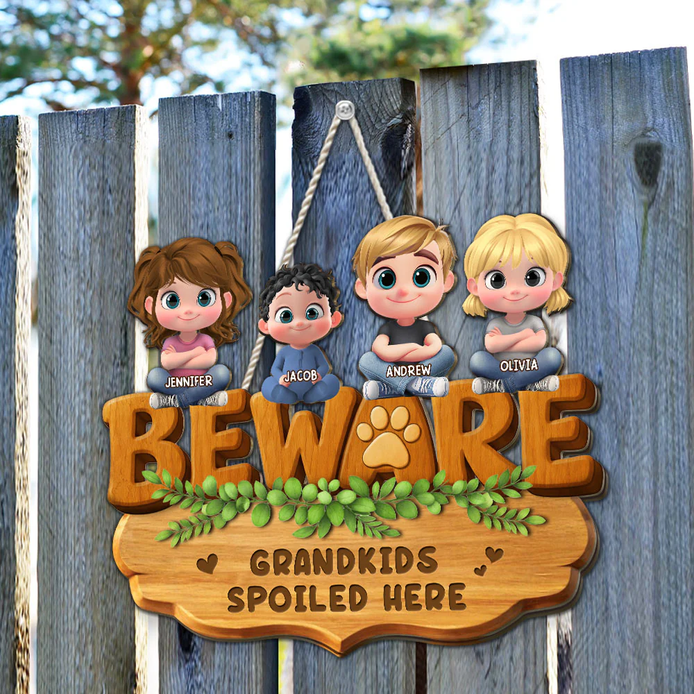 Spoiled Here - Personalized Custom 3D Effect Wood Sign - Image 5