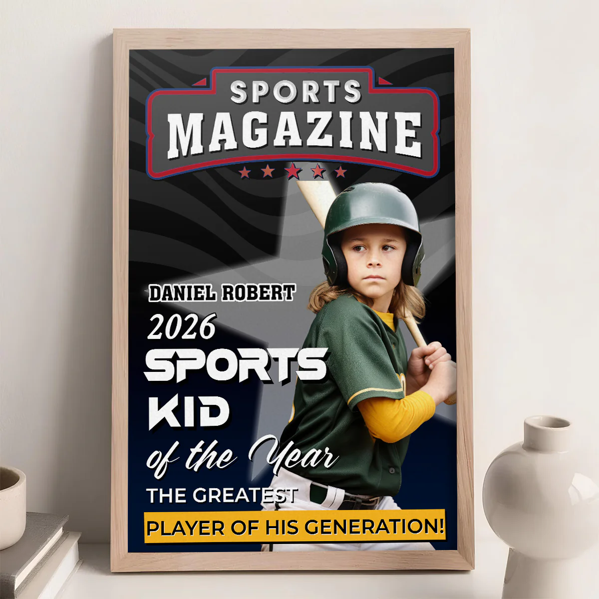 Sports Kid Of The Year - Personalized Custom Poster - Image 2