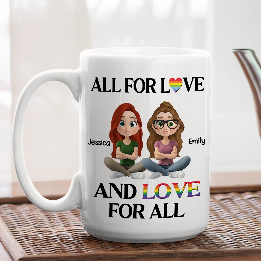 Spread Love To All Hearts - Personalized Custom Coffee Mug - Image 4
