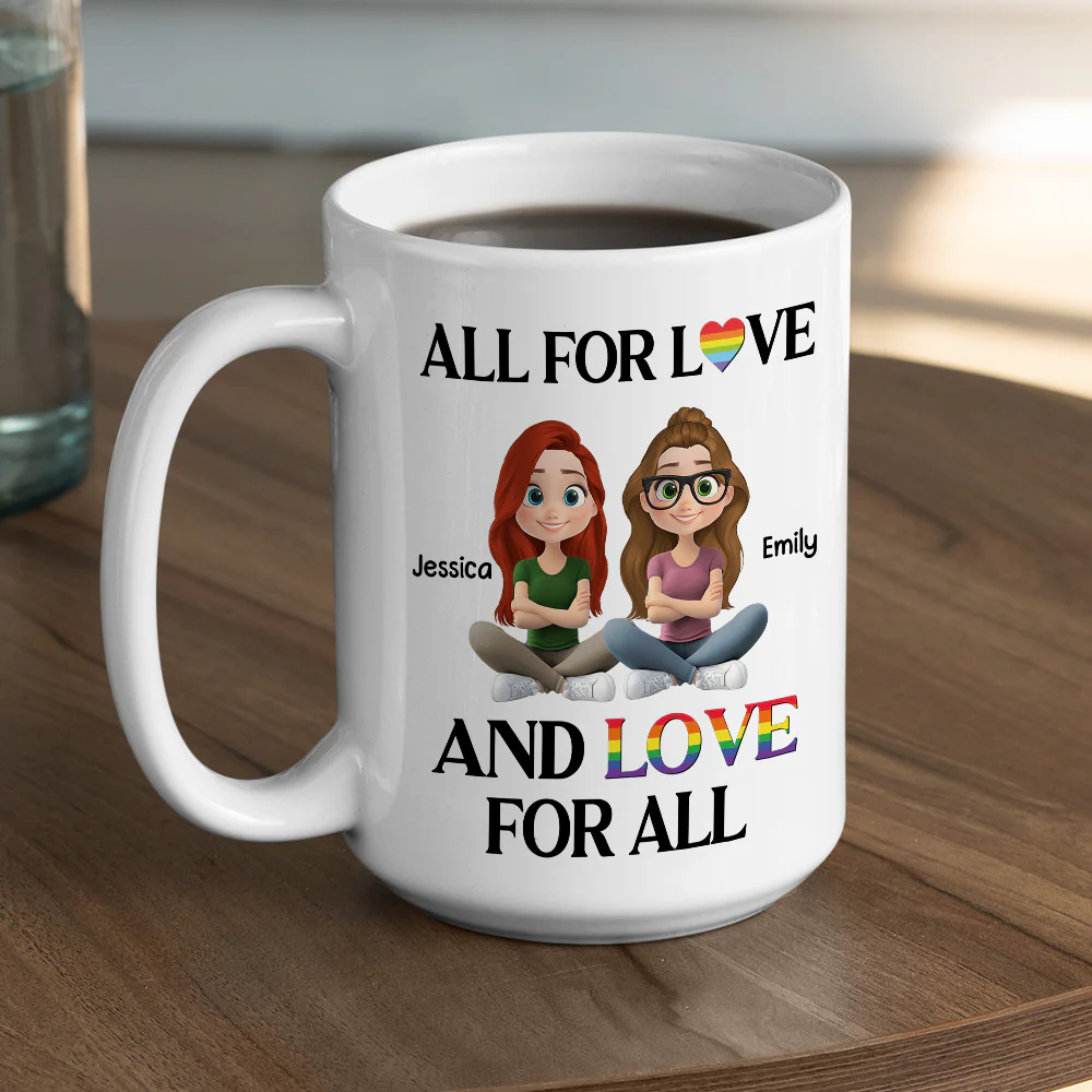 Spread Love To All Hearts - Personalized Custom Coffee Mug - Image 5