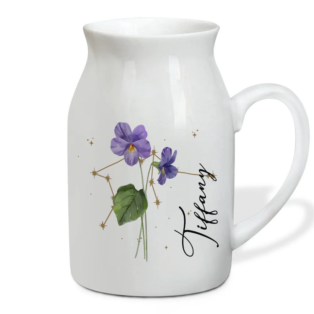 Star Signs Bloom Into Friendship - Personalized Custom Flower Vase