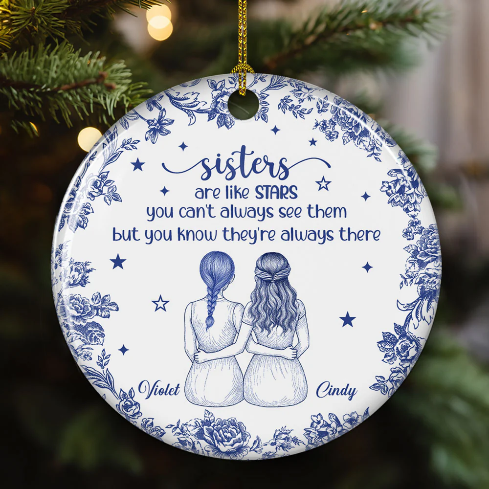 Starlight Blue - Personalized Custom Ceramic Ornament - Image 2