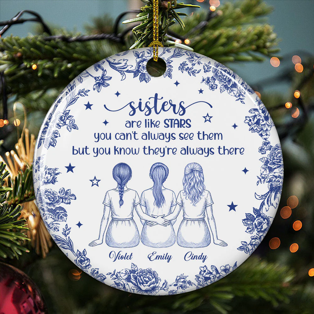 Starlight Blue - Personalized Custom Ceramic Ornament - Image 3