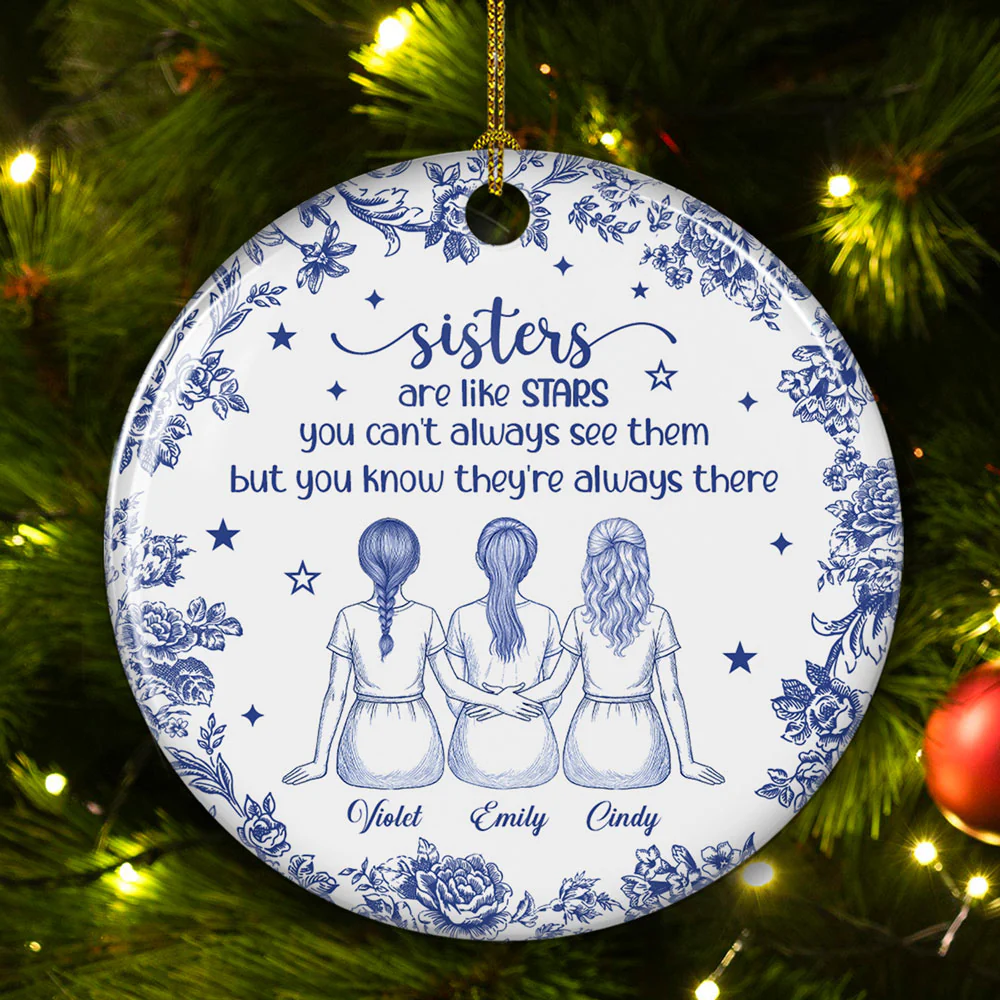 Starlight Blue - Personalized Custom Ceramic Ornament - Image 4