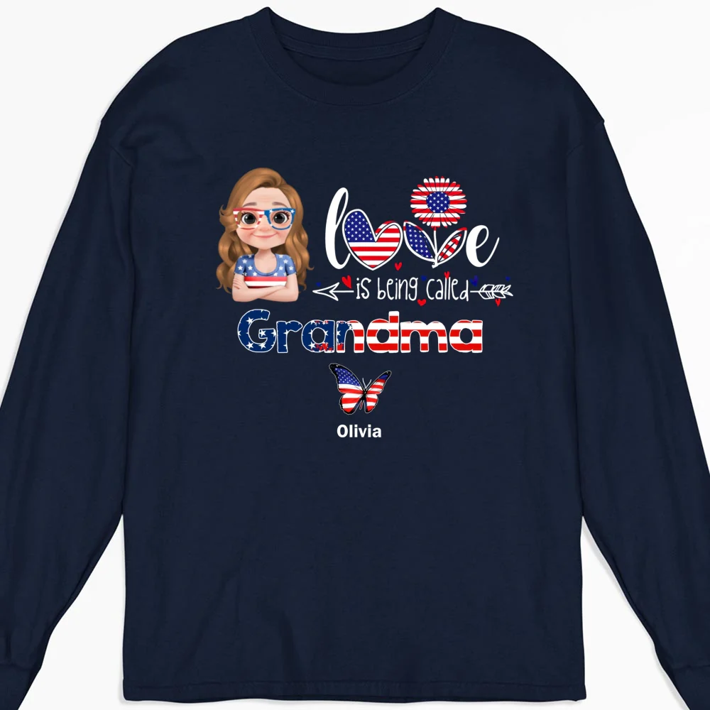 Stars And Stripes Grandma Love - Personalized Custom Shirt - Image 11