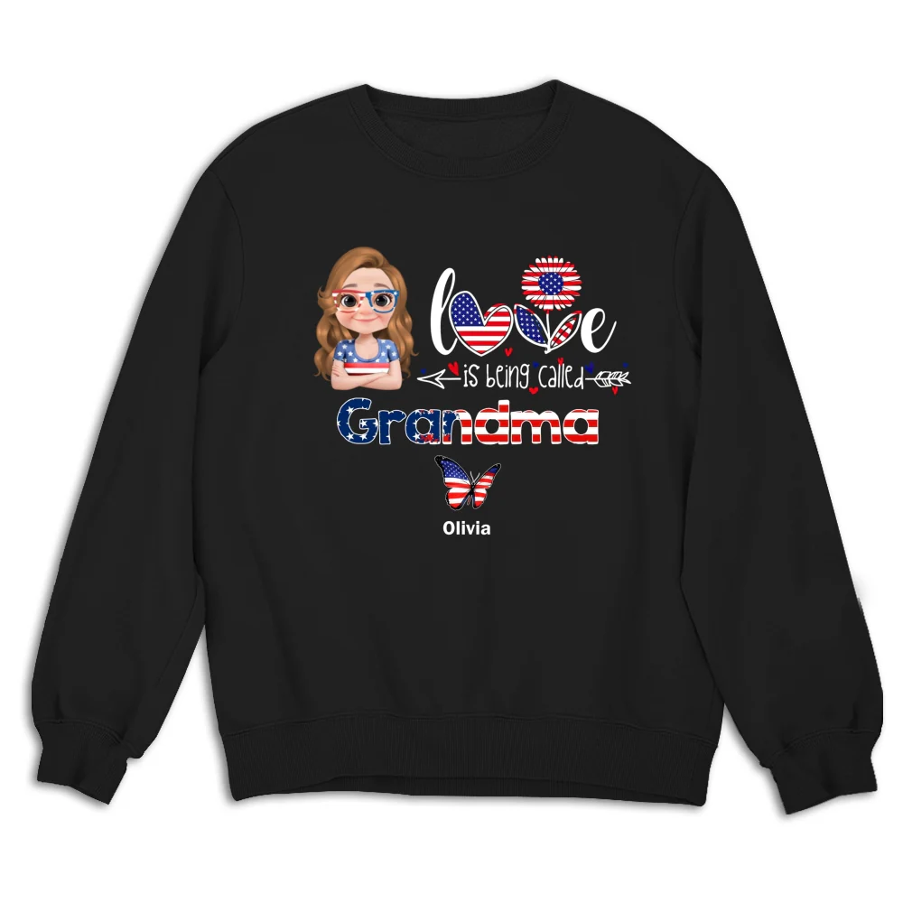 Stars And Stripes Grandma Love - Personalized Custom Shirt - Image 12