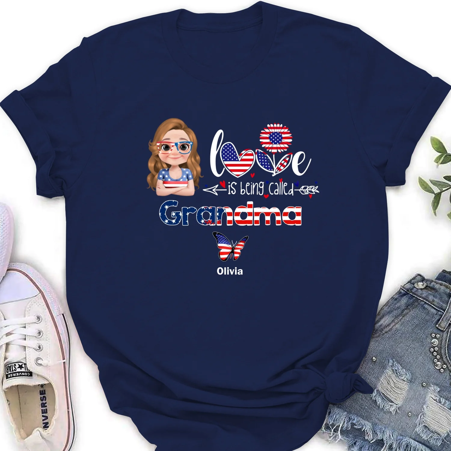 Stars And Stripes Grandma Love - Personalized Custom Shirt - Image 17