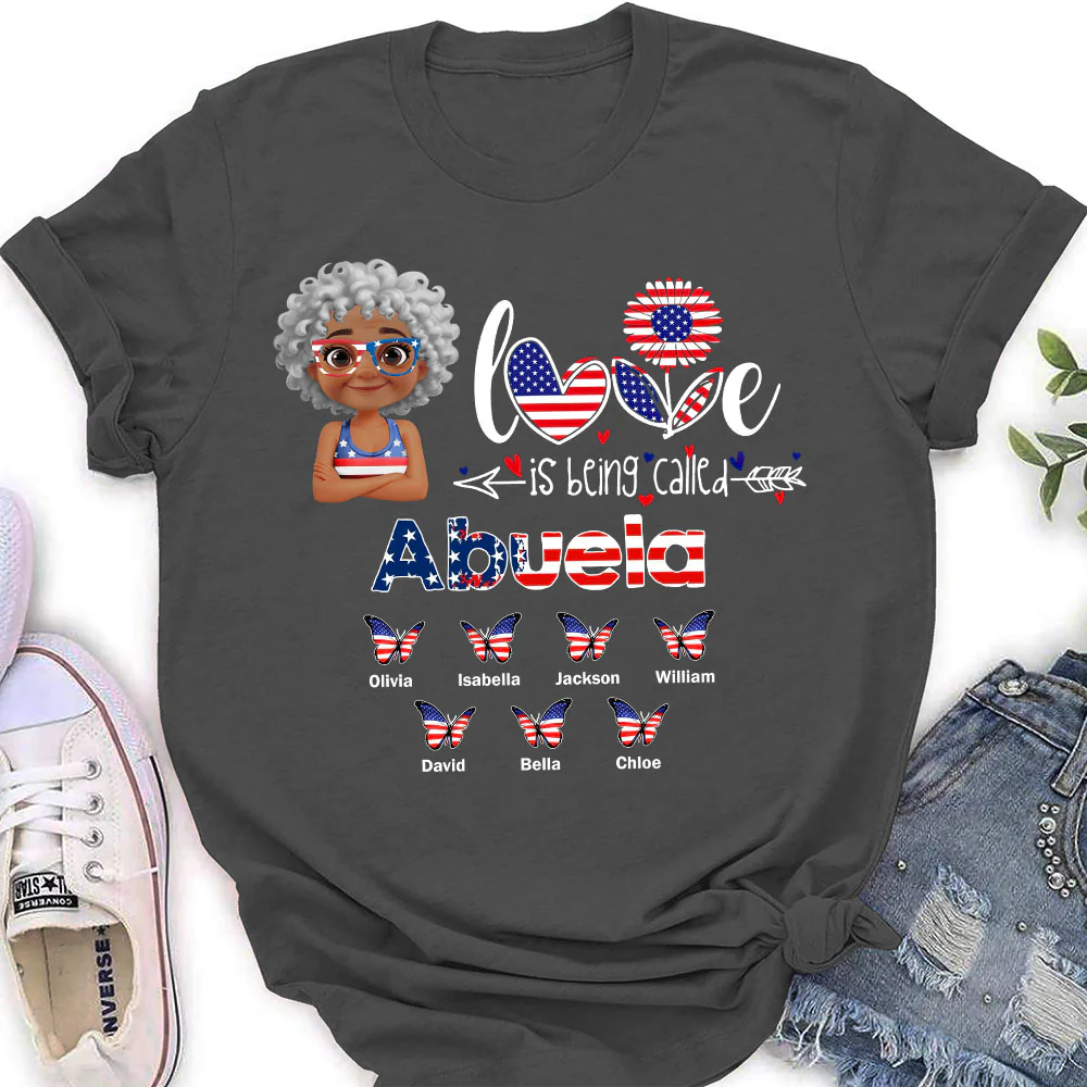 Stars And Stripes Grandma Love - Personalized Custom Shirt - Image 4