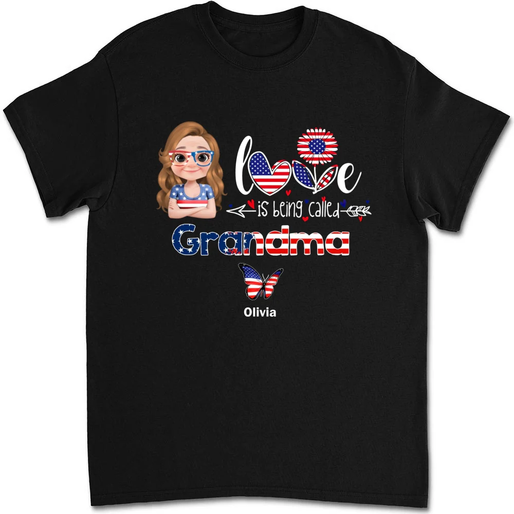 Stars And Stripes Grandma Love - Personalized Custom Shirt - Image 5