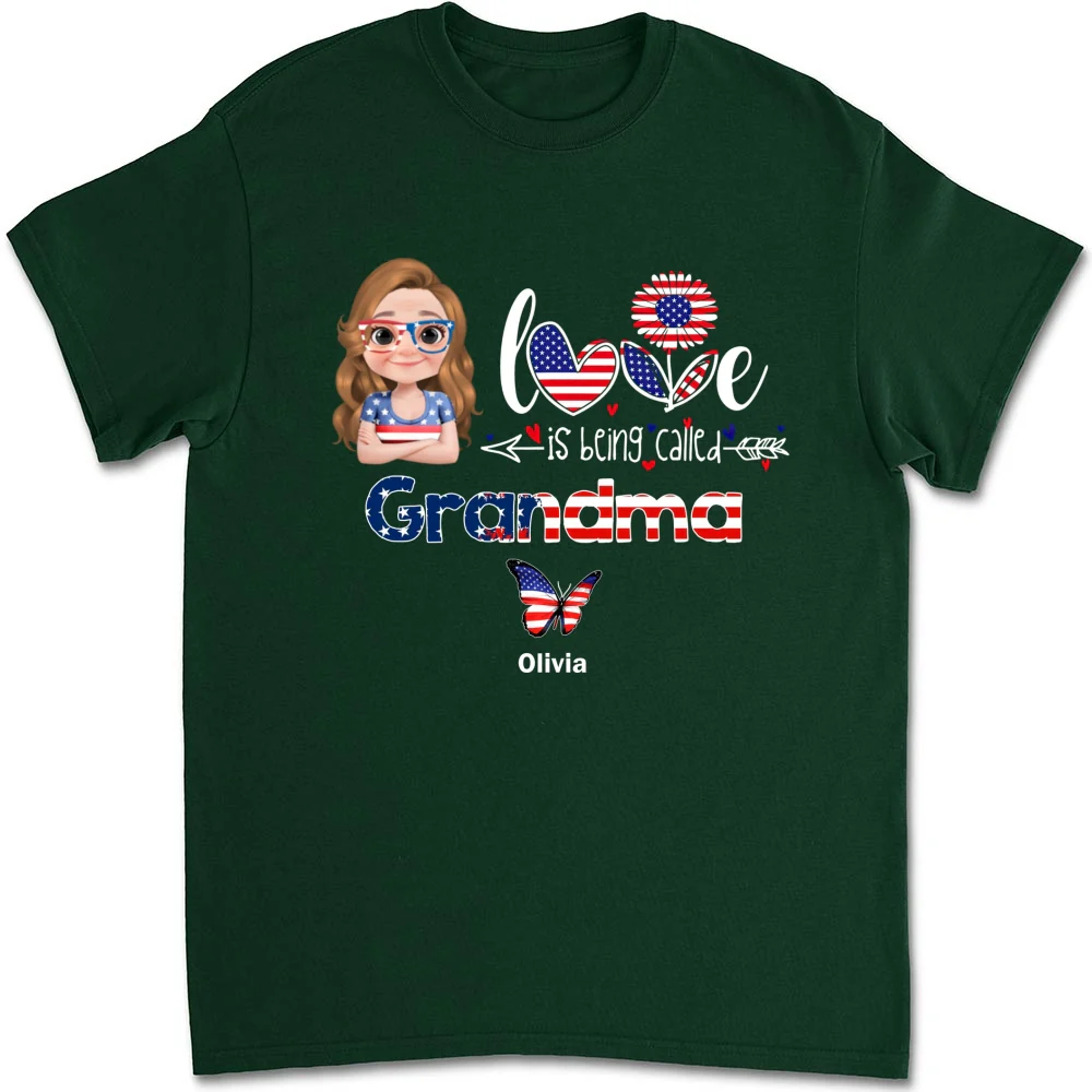 Stars And Stripes Grandma Love - Personalized Custom Shirt - Image 7