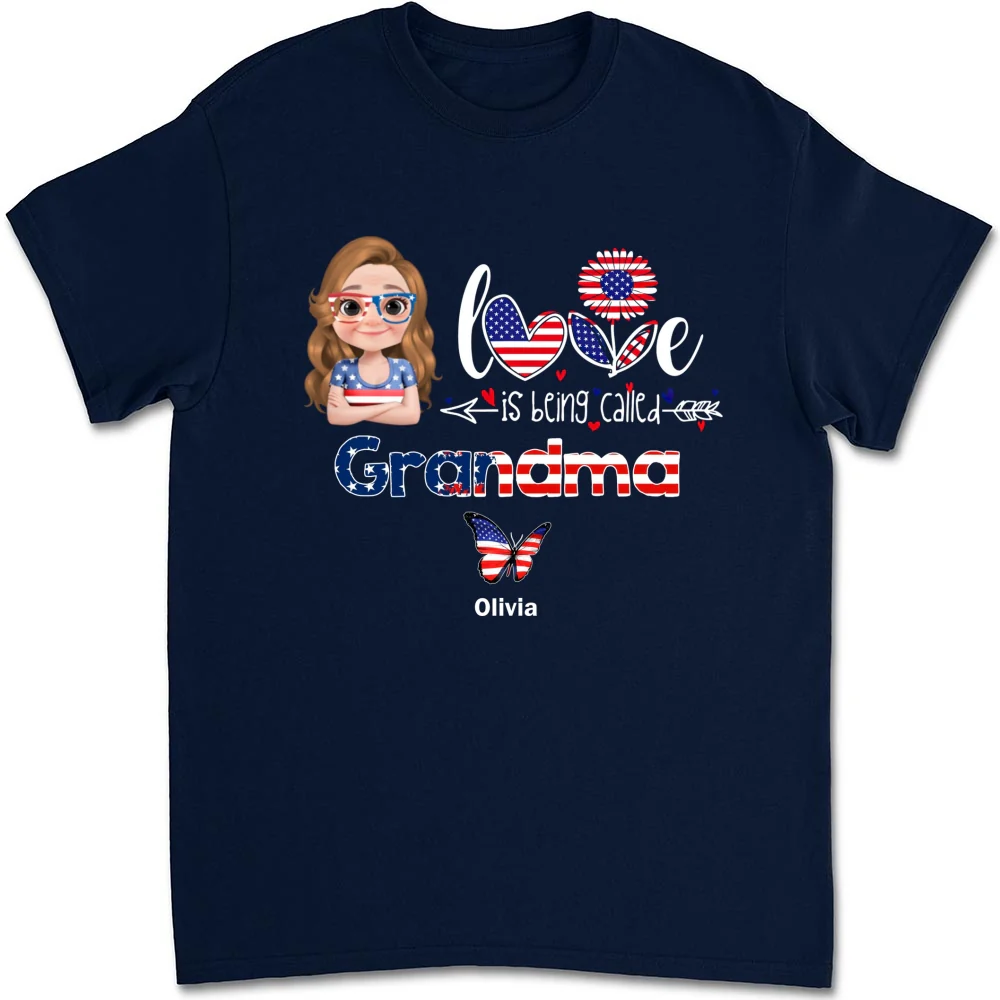Stars And Stripes Grandma Love - Personalized Custom Shirt - Image 8