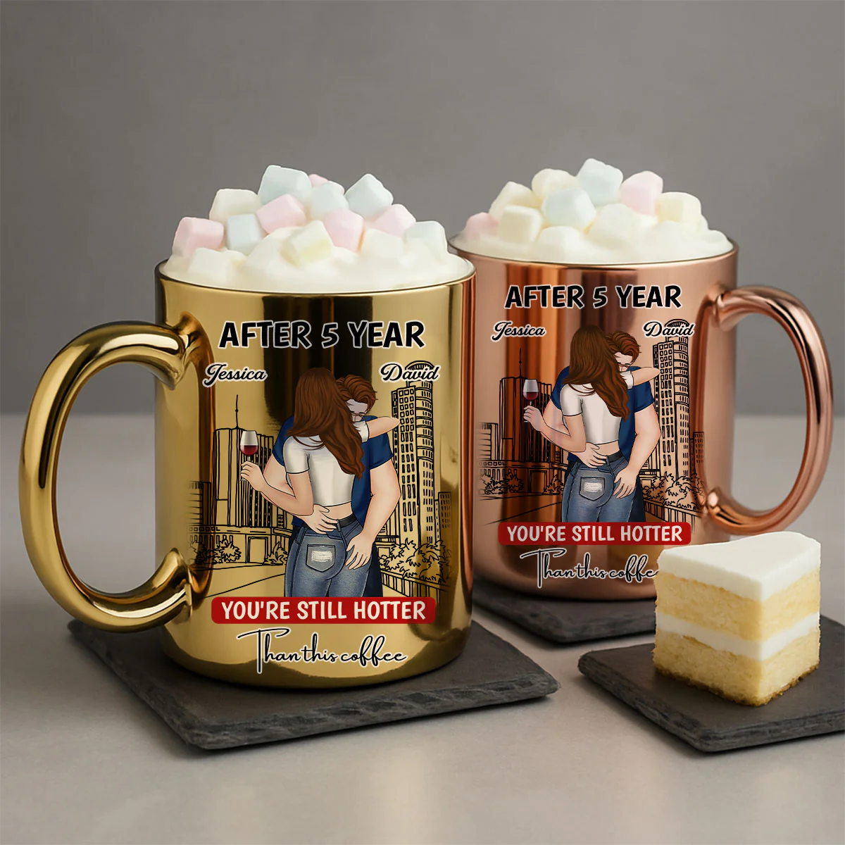 Still Hotter Than Coffee - Personalized Custom Metallic Mug - Image 3