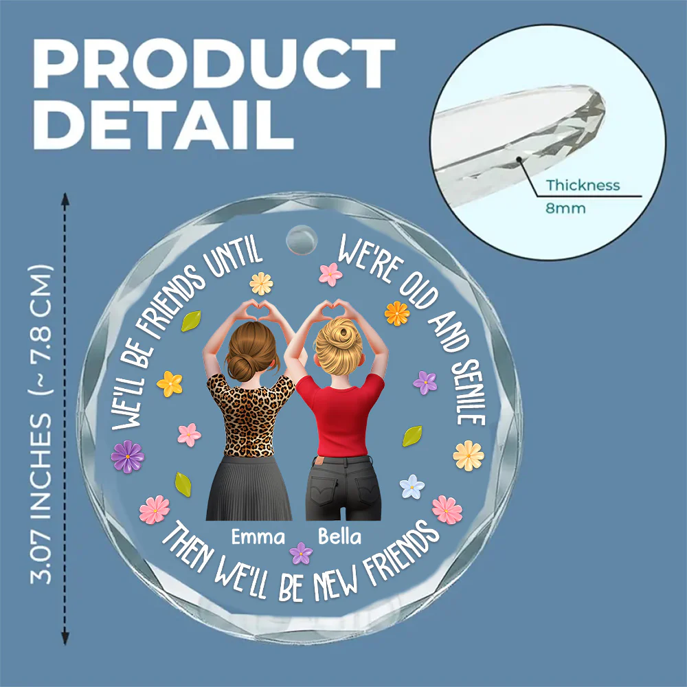 Still Laughing After All Years - Personalized Custom Glass Ornament - Image 5
