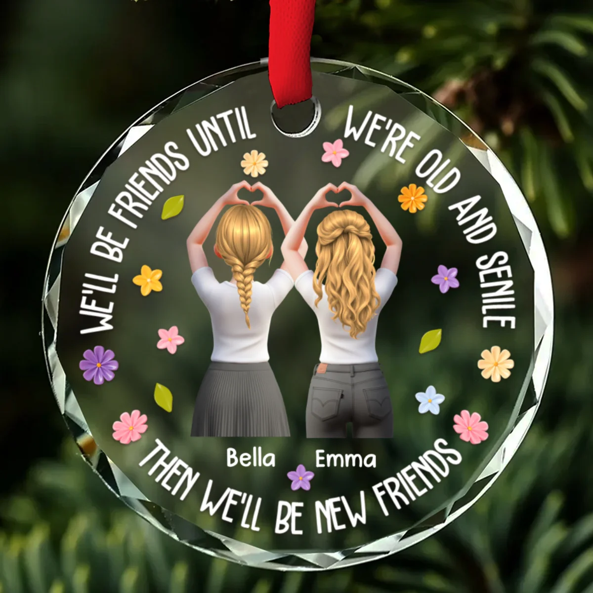 Still Laughing After All Years - Personalized Custom Glass Ornament - Image 6