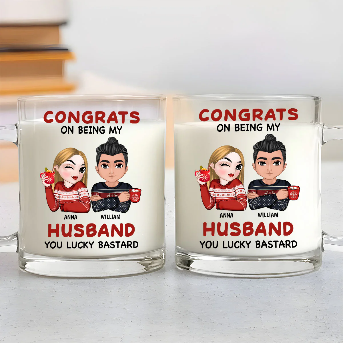 Still Love you - Personalized Custom Glass Mug - Image 4