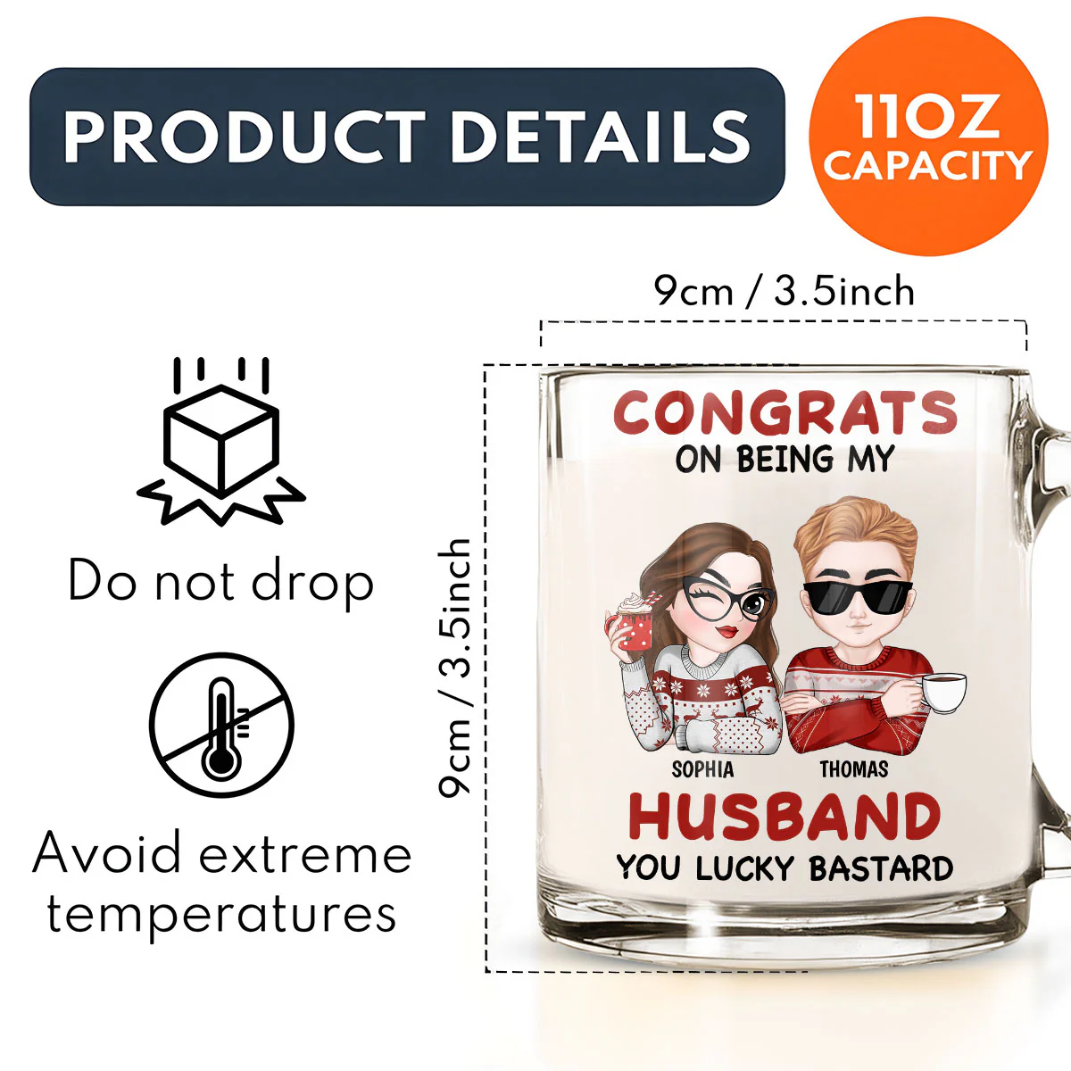 Still Love you - Personalized Custom Glass Mug - Image 5