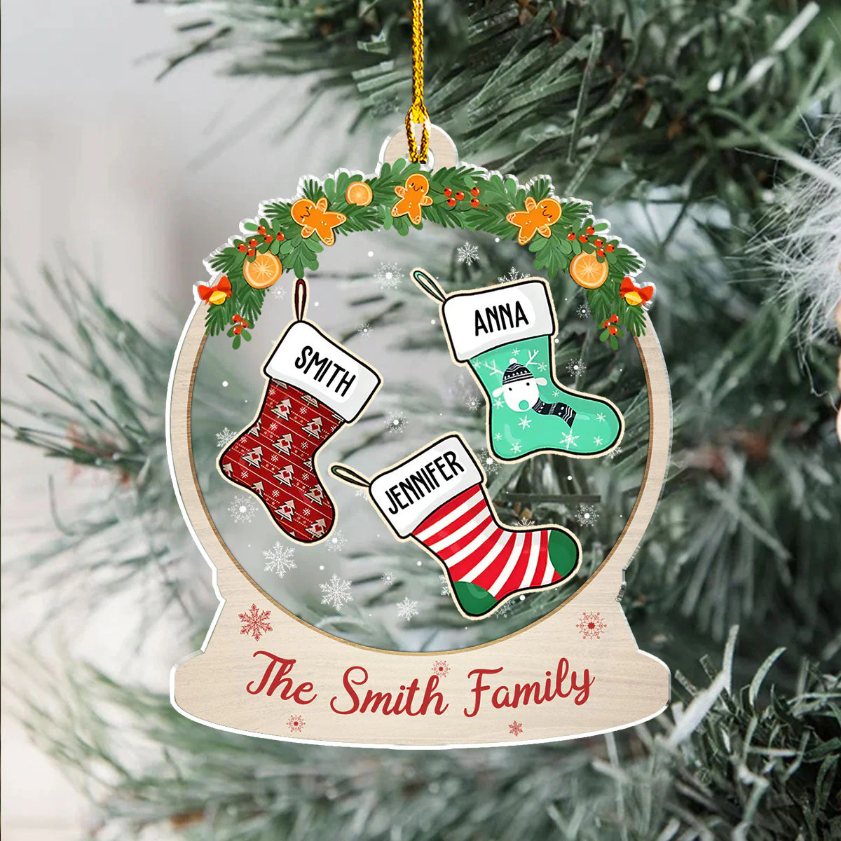 Stocks Globe - Personalized Custom Acrylic Ornament - Image 2