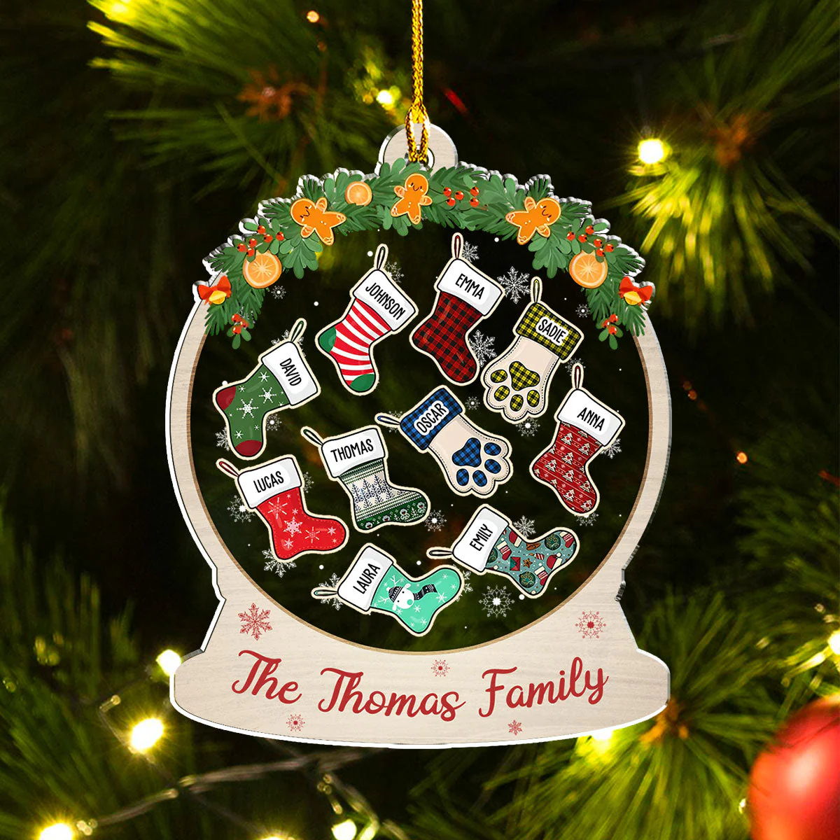 Stocks Globe - Personalized Custom Acrylic Ornament - Image 5