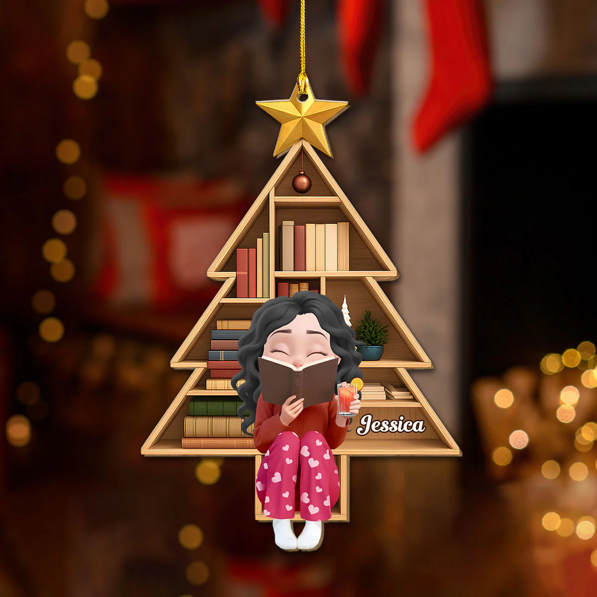 Stories Keep The Heart Warm - Personalized Custom Wood Ornament - Image 2