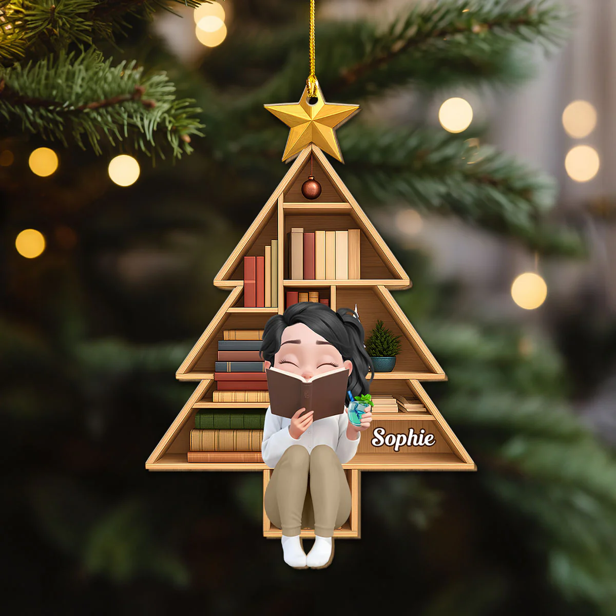 Stories Keep The Heart Warm - Personalized Custom Wood Ornament - Image 3