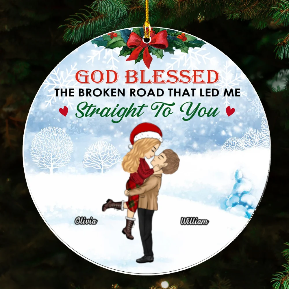 Straight To You Christmas - Personalized Custom Acrylic Ornament - Image 5