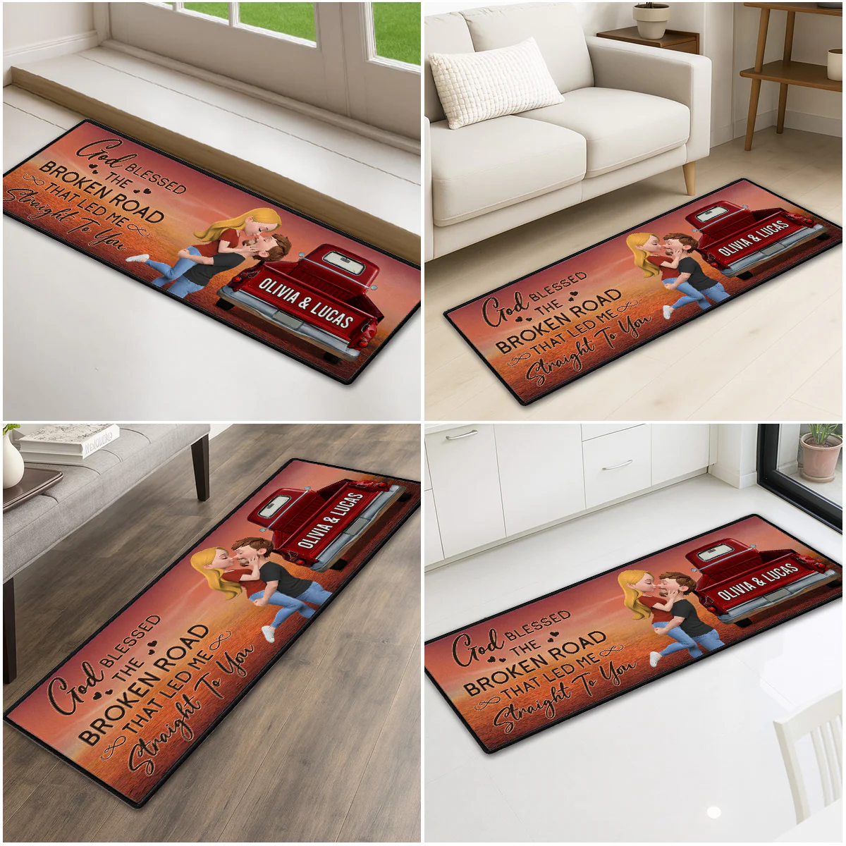 Straight To You - Personalized Custom Runner Rug - Image 2