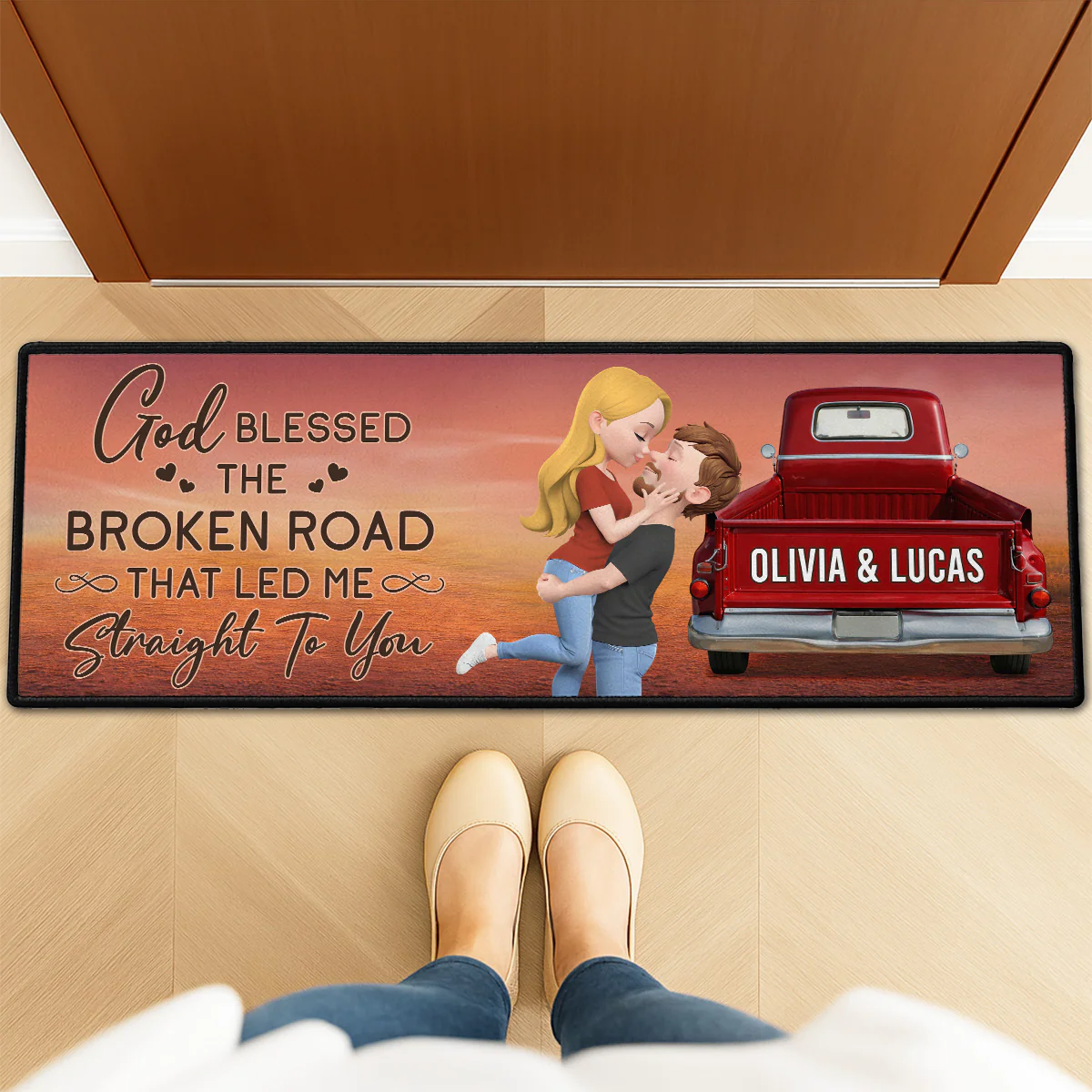 Straight To You - Personalized Custom Runner Rug - Image 3