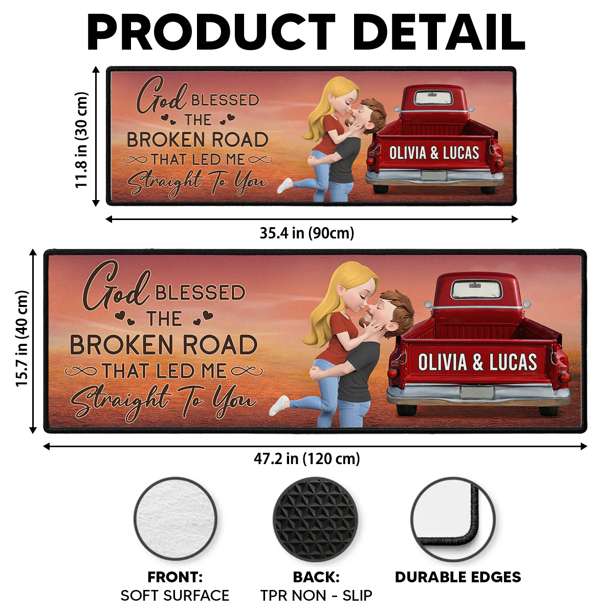 Straight To You - Personalized Custom Runner Rug - Image 8