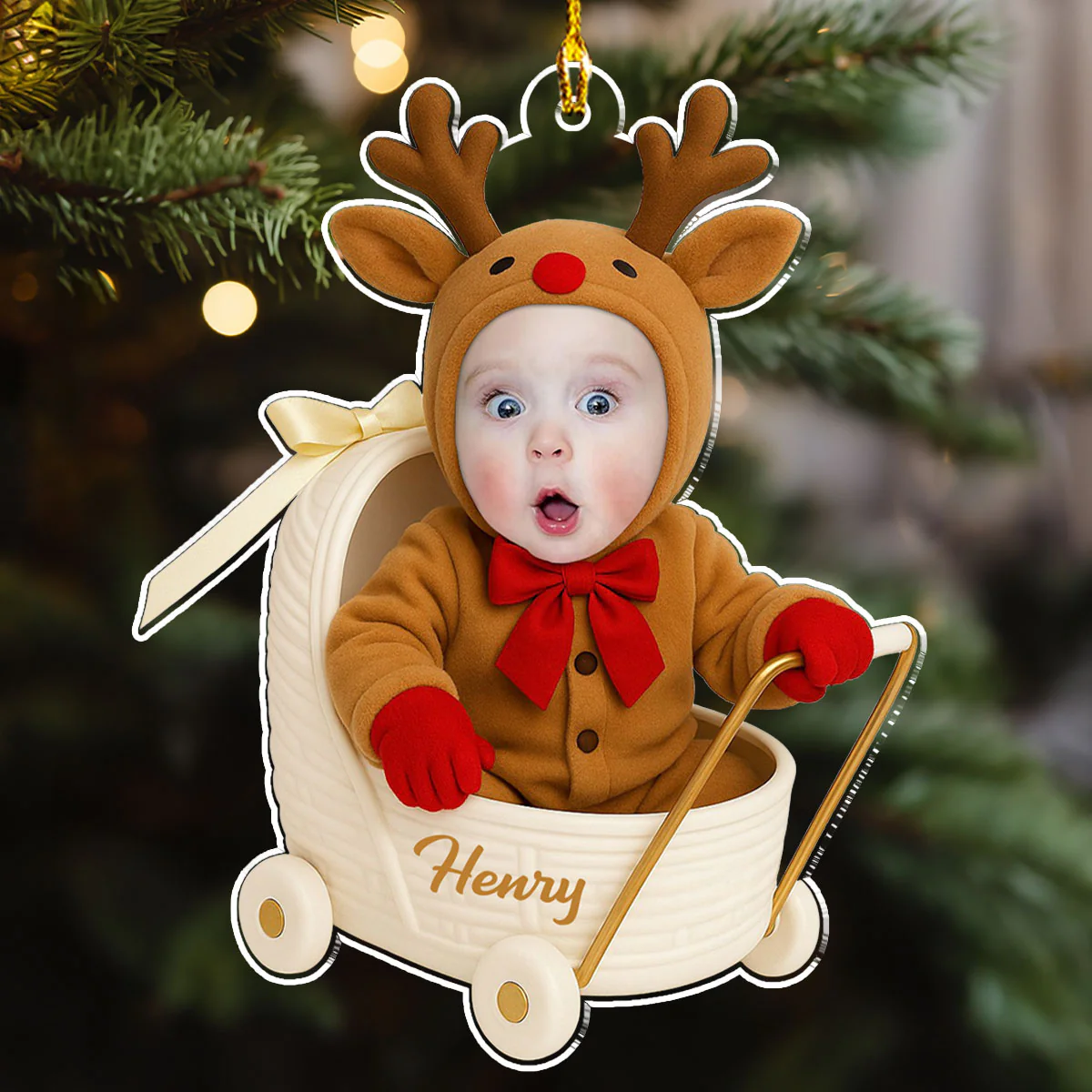 Stroll With Me - Personalized Custom Acrylic Ornament - Image 2