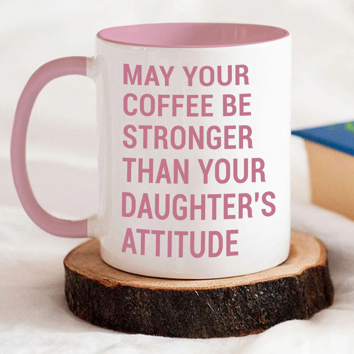Strong Coffee, Stronger Daughters - Personalized Custom Accent Mug - Image 2