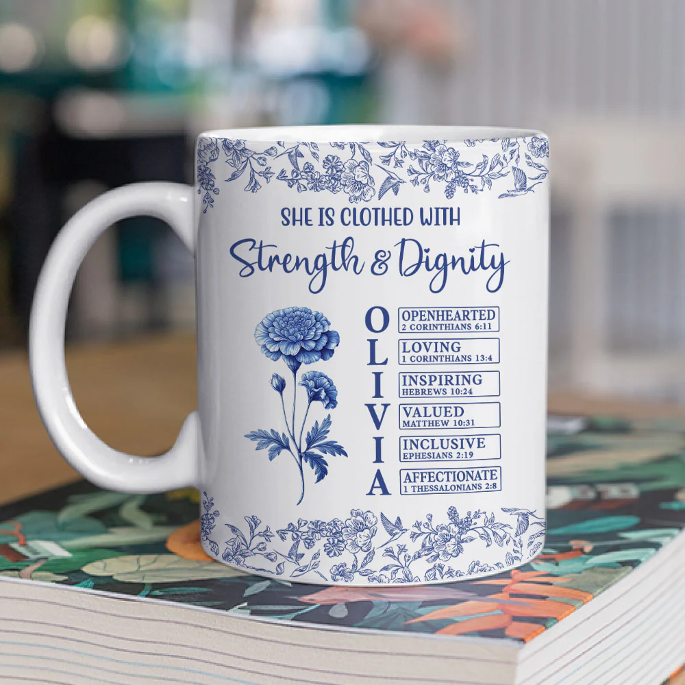 Strong In Faith Always - Personalized Custom Coffee Mug - Image 3