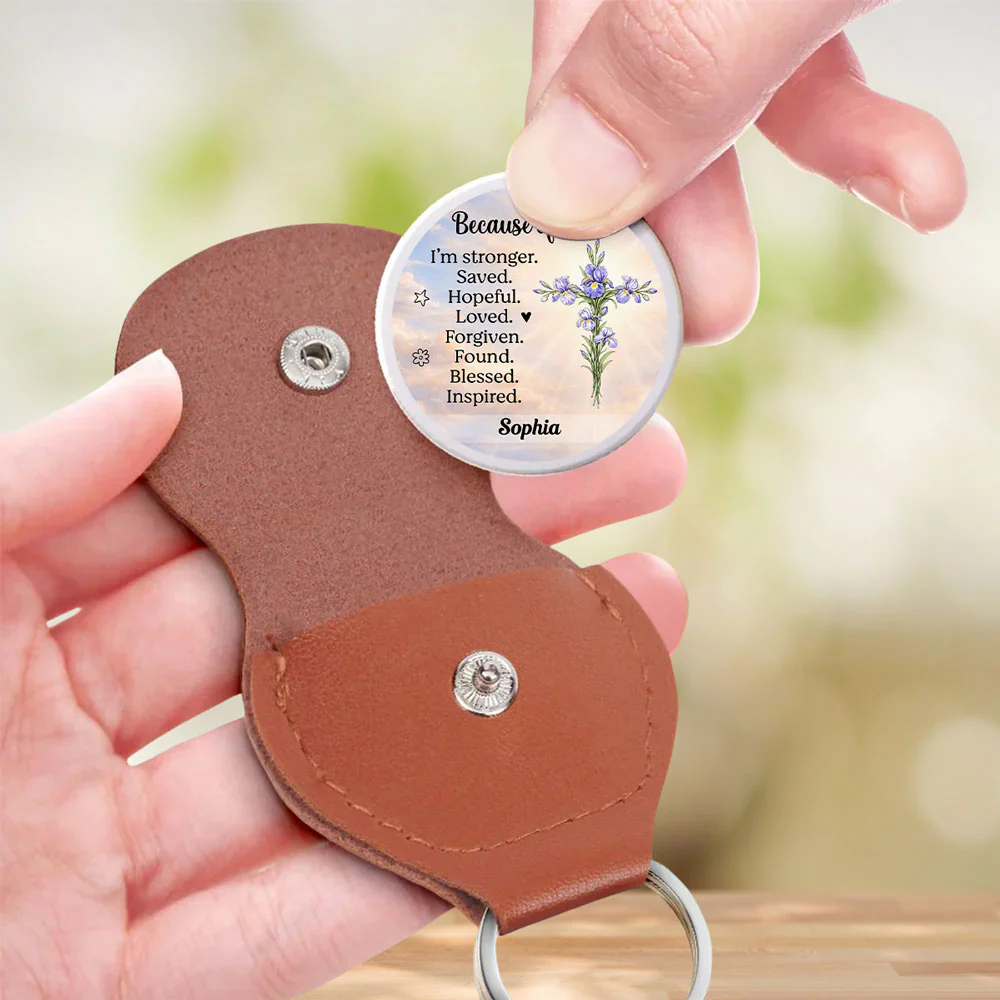Stronger Because Of God - Personalized Custom 3D Effect Pocket Hug - Image 2