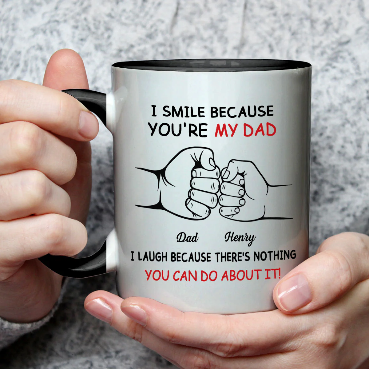Stuck With Me - Personalized Custom Accent Mug - Image 3