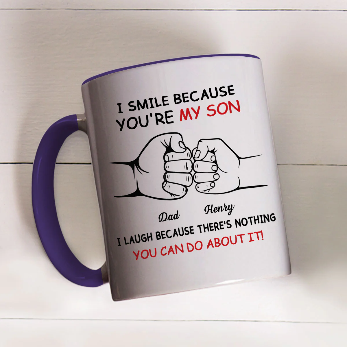 Stuck With Me - Personalized Custom Accent Mug - Image 4