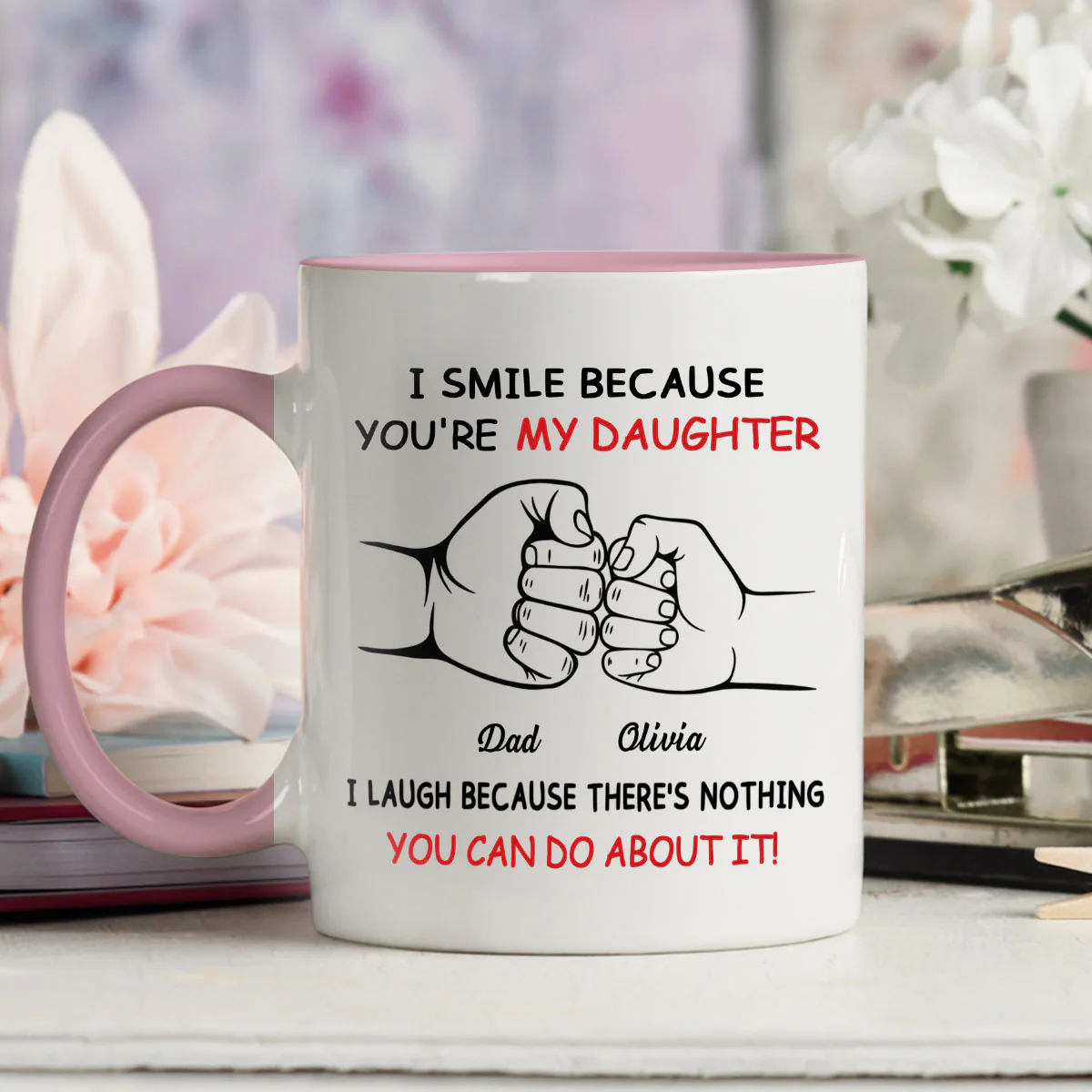Stuck With Me - Personalized Custom Accent Mug - Image 5