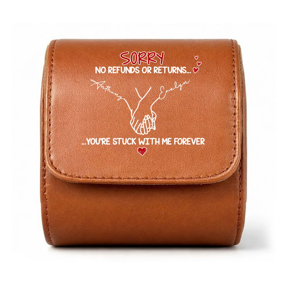 Stuck With Me - Personalized Custom Leather Watch Case - Image 8